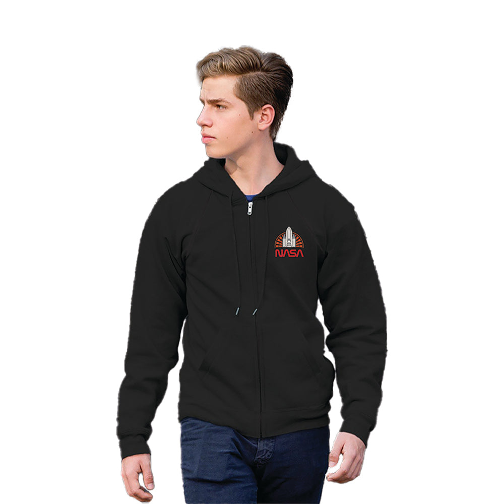 NASA zip hoodie, Black NASA sweatshirt, Astronaut zip-up hoodie, Space shuttle jacket, NASA official zip-up, Outer space hoodie, Sci-fi fashion hoodie, Space-themed zip hoodie, Premium cotton NASA hoodie,Space lover gifts,Unisex space hoodie