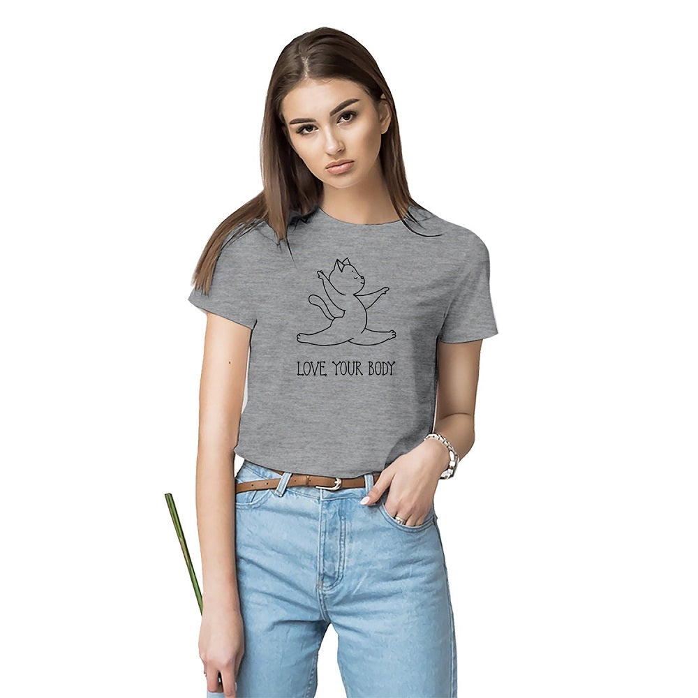 Womens t-shirts casual daily wear, Women t shirts for daily use, Women t shirts for gym, Women t shirts graphic, Women t shirts in cotton, Women t shirts in grey