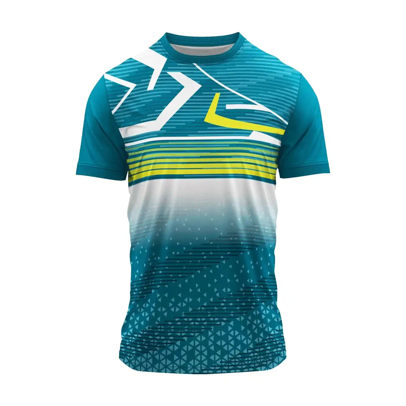 हाई-परफॉर्मेंस राउंड नेक जर्सी सैंपल - ब्लू