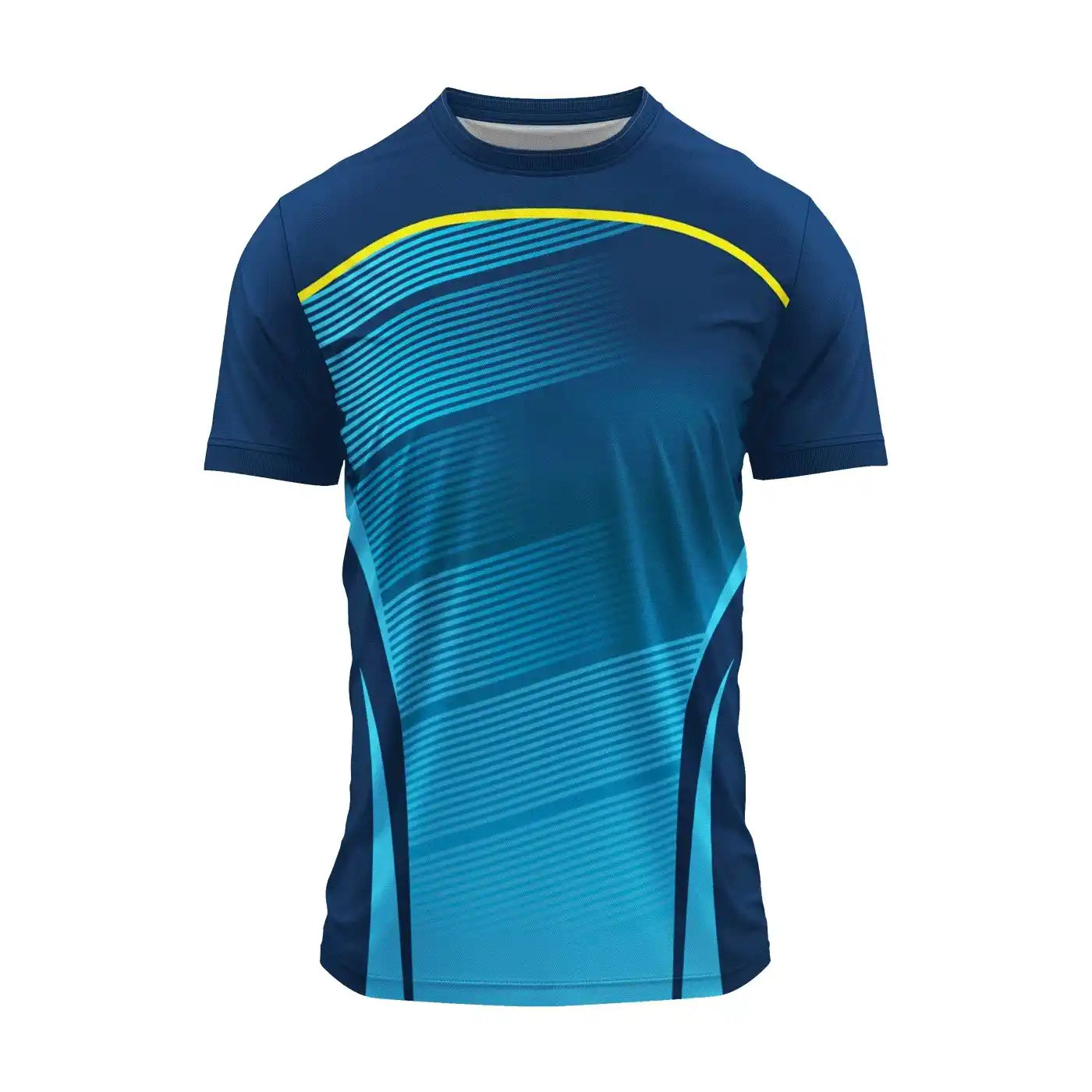 प्रीमियम कस्टम राउंड नेक स्पोर्ट्स जर्सी सैंपल - डार्क ब्लू