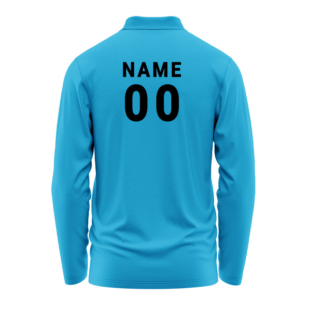 Personalised Full Sleeve Polo Sports Jersey - Player Name & Number