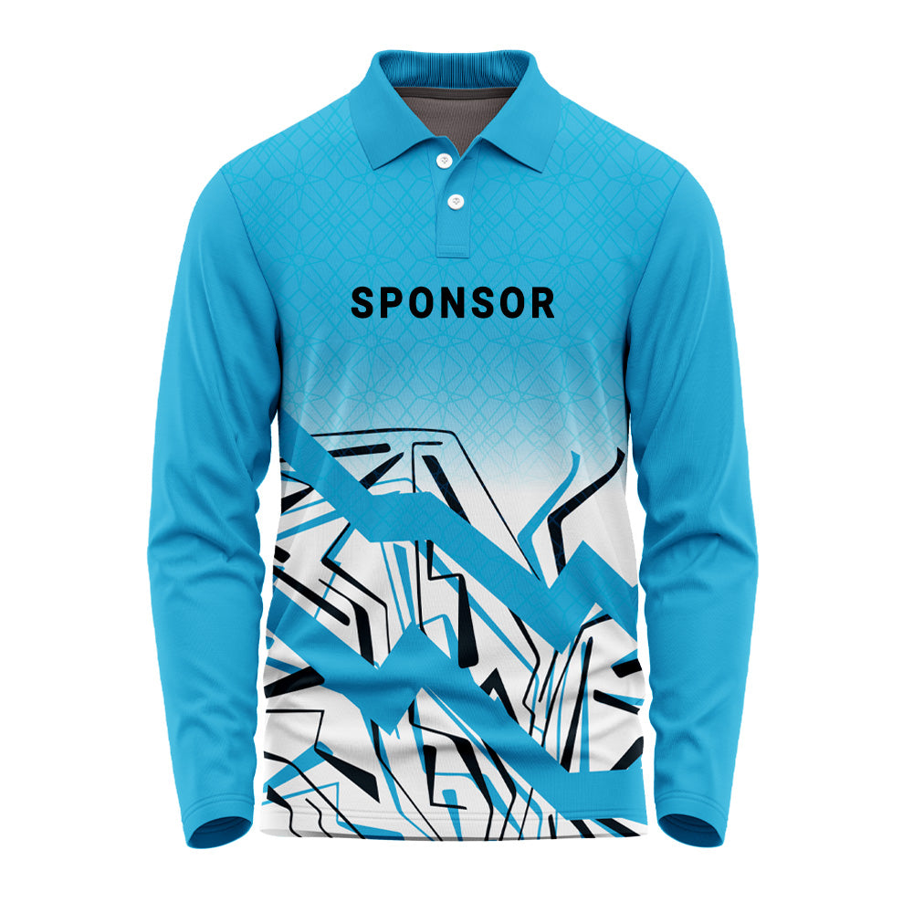 Personalised Full Sleeve Polo Sports Jersey - Player Name & Number