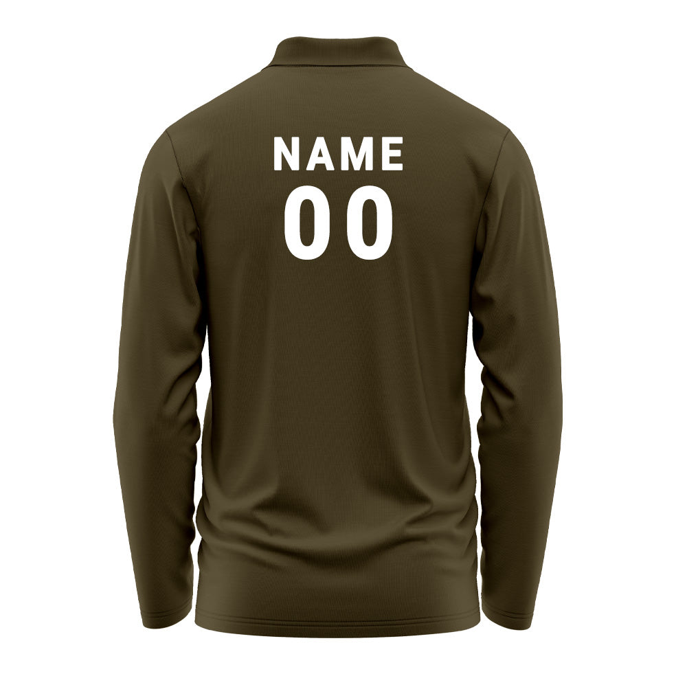 Luxury Leopard Art Full Sleeve Jersey – Designer Athletic Performance Polo