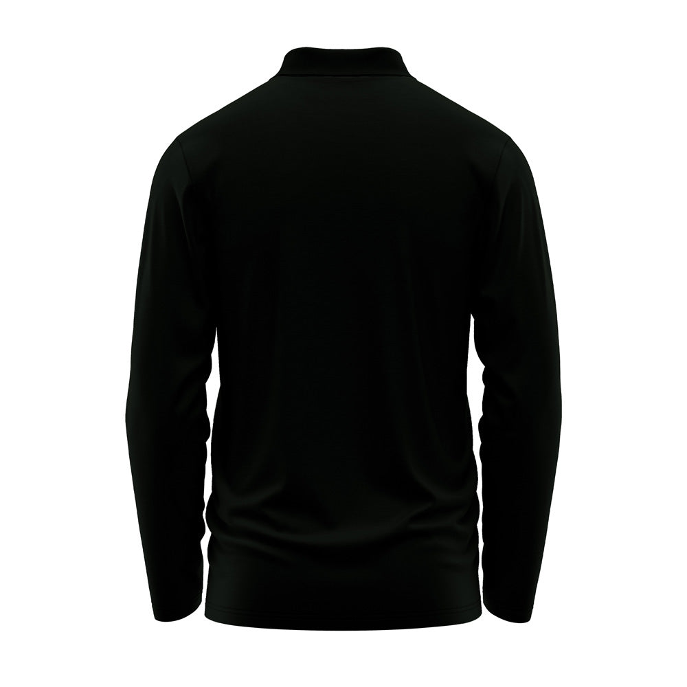 Men's Full Sleeve Tech Pattern Polo Jersey with Custom Print