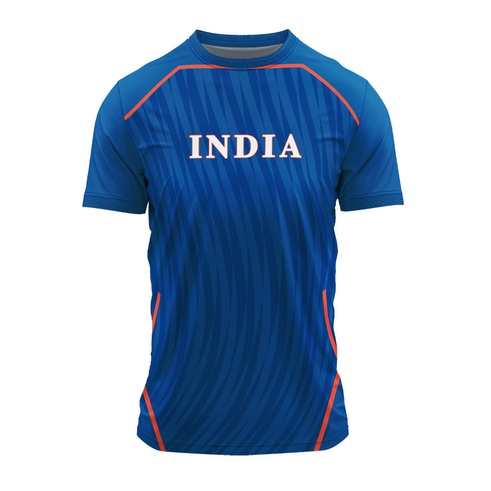 Custom Round Neck Cricket Jersey with Name & Number Print