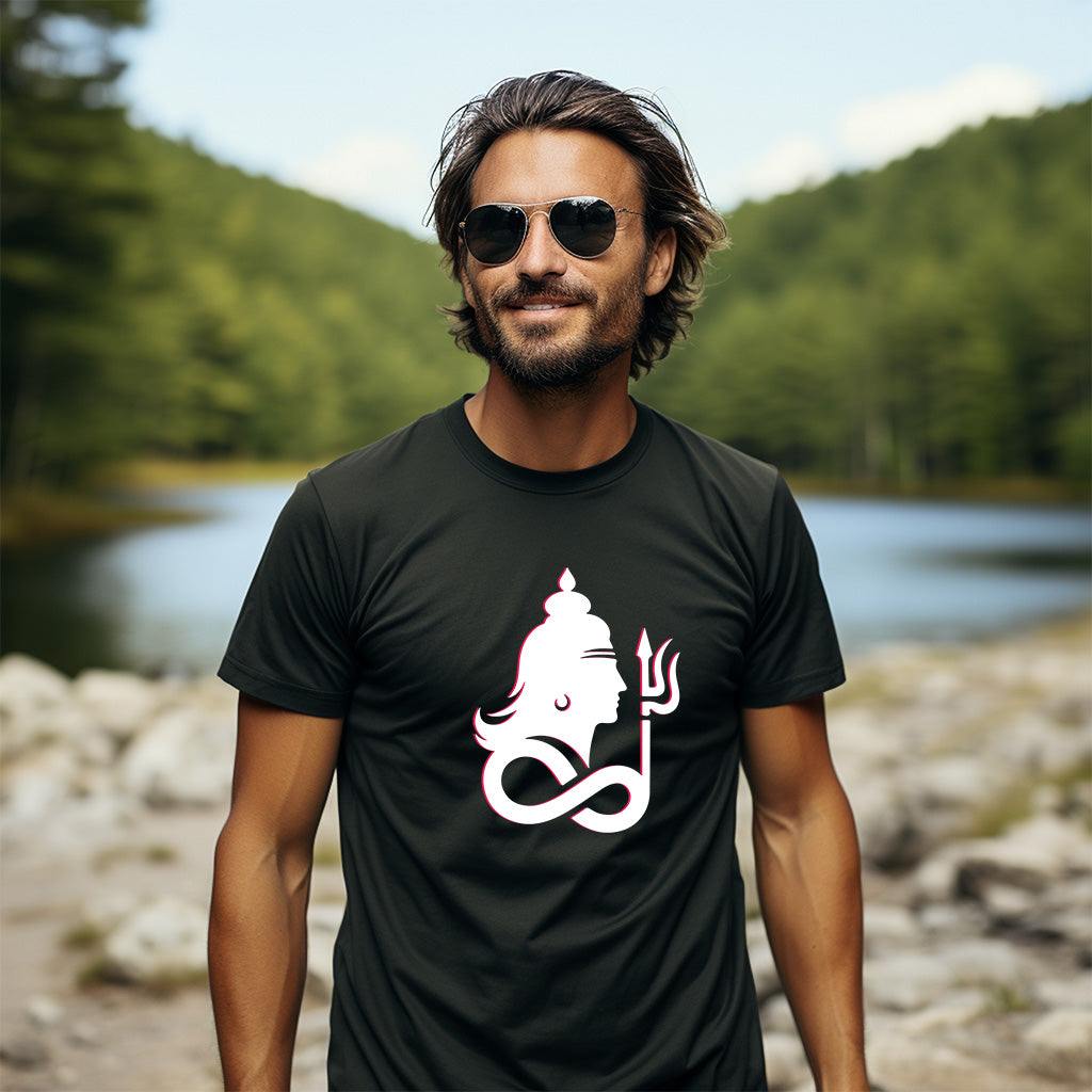 Black Cotton Graphic T-Shirt,
Crew Neck Cotton Tee with Graphics,Black Crew Neck T-Shirt with Printed Design
Graphic Print Black Cotton Tee,