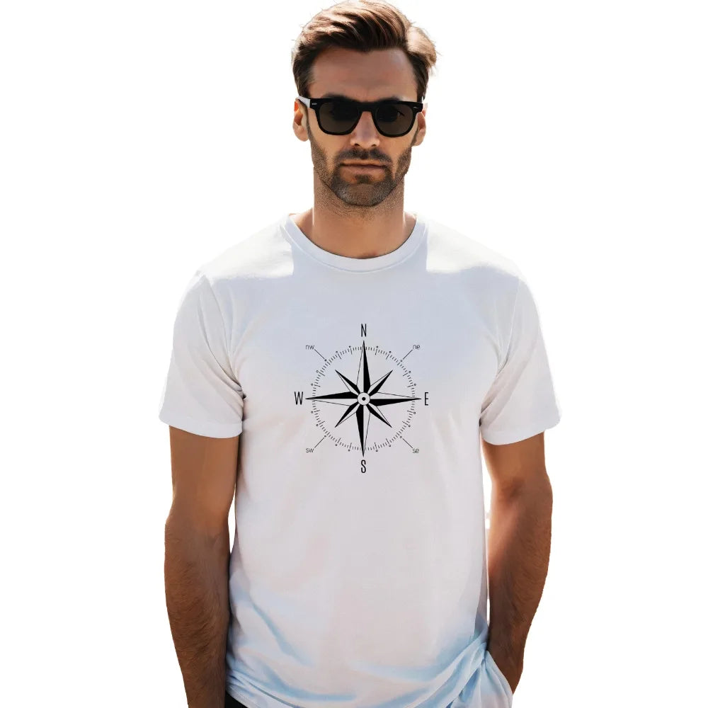 compass print t shirt men white cotton travel t shirt adventure graphic tee wanderlust t shirt casual t shirts for men north direction printed tee inspirational t shirt men round neck cotton tee stylish printed t shirt men summer t shirts india