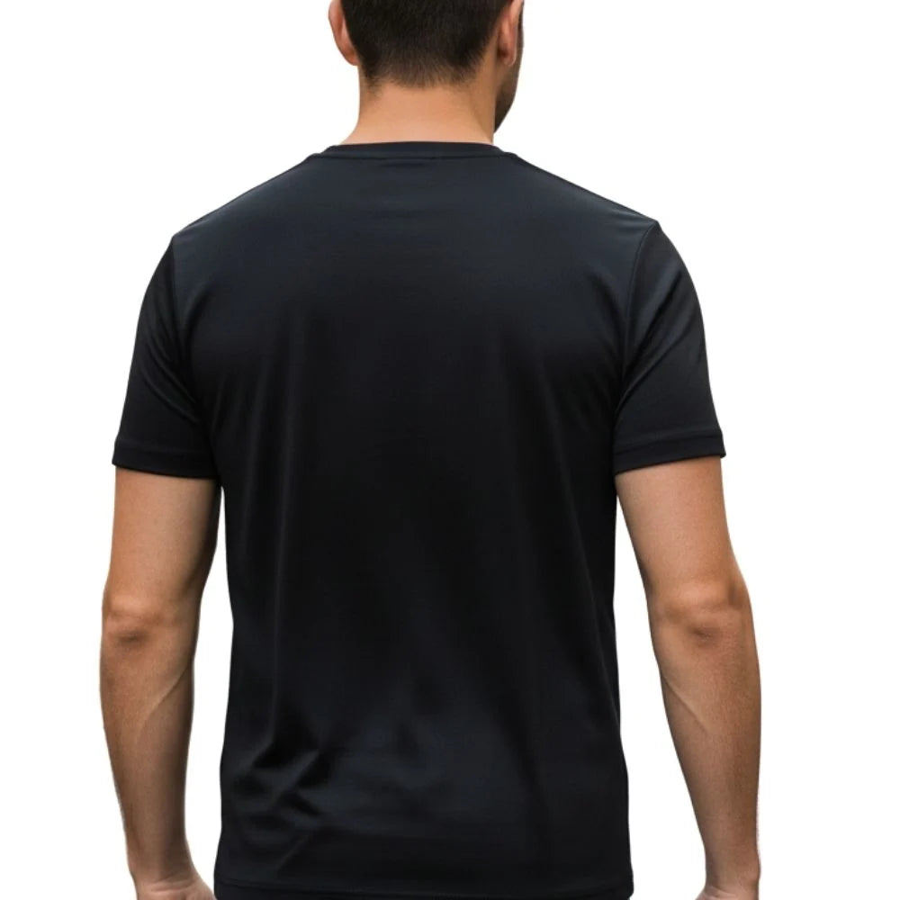 premium round neck jersey men, dry fit football t shirt, black training jersey, breathable sports tee men, crew neck fitness t shirt, men athletic wear top, regular fit sports t shirt, quick dry workout tee, solid black activewear shirt, football practice t shirt men, gym training top black, men performance t shirt, plain sports tee men, lightweight fitness apparel, sweat control sportswear men, half sleeve training t shirt, premium athletic jersey, men workout clothing top