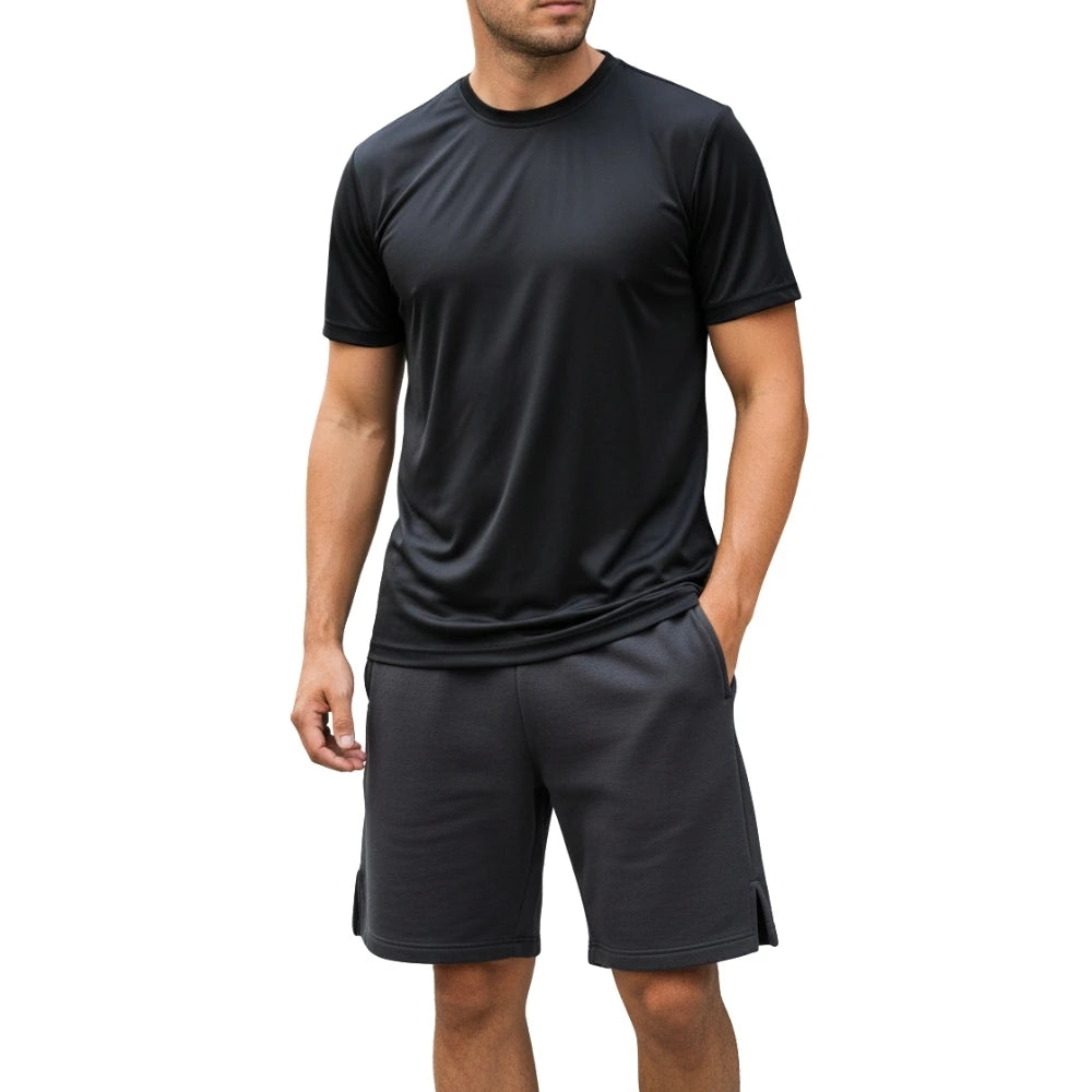 premium round neck jersey men, dry fit football t shirt, black training jersey, breathable sports tee men, crew neck fitness t shirt, men athletic wear top, regular fit sports t shirt, quick dry workout tee, solid black activewear shirt, football practice t shirt men, gym training top black, men performance t shirt, plain sports tee men, lightweight fitness apparel, sweat control sportswear men, half sleeve training t shirt, premium athletic jersey, men workout clothing top