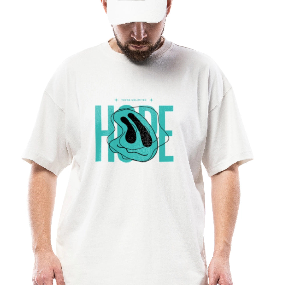 HOPE Oversized Cotton T-Shirt | Motivational Graphic Tee