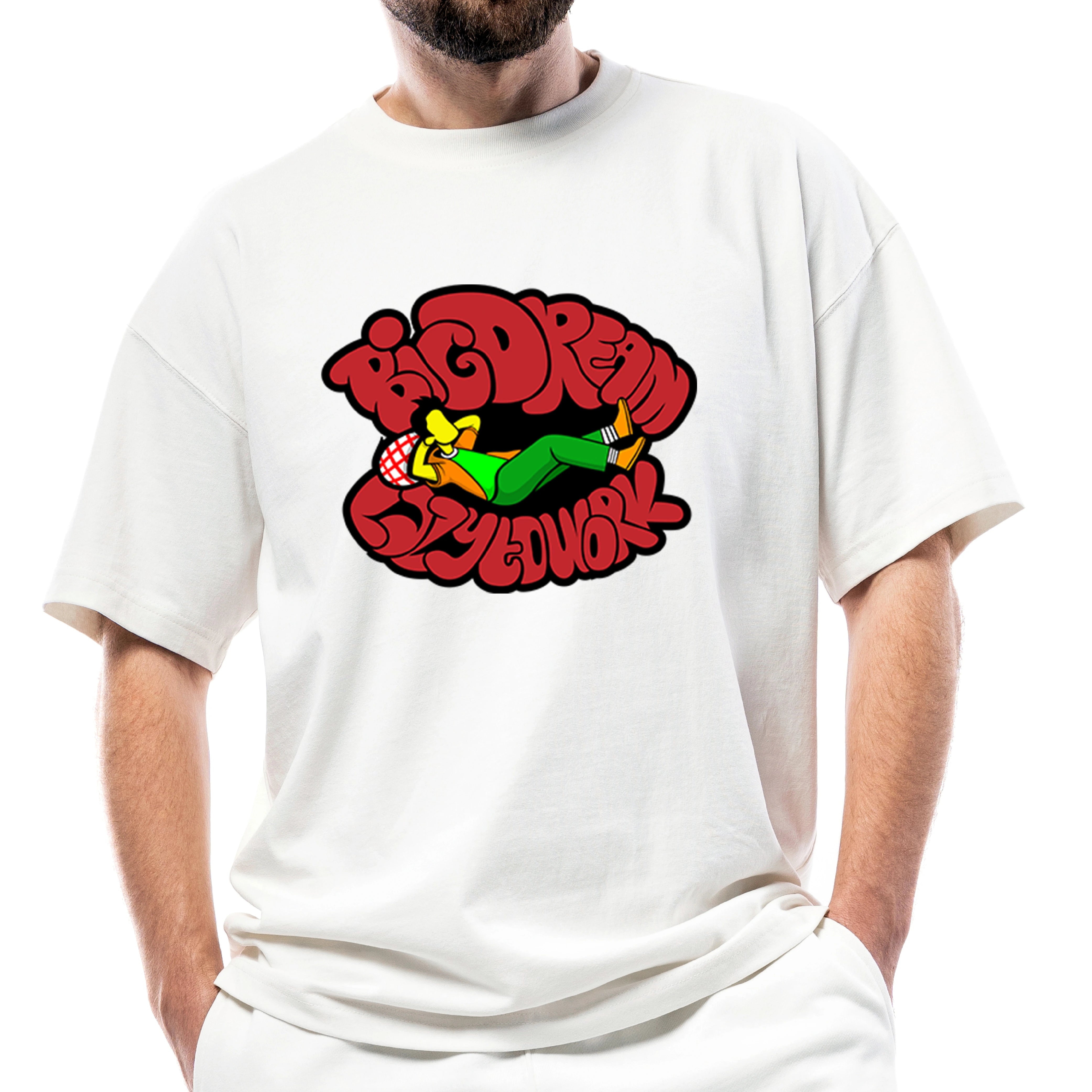 oversized t shirt, drop shoulder t shirt, graphic tee for men, cotton oversized t shirt, streetwear t shirt, baggy t shirt, unisex t shirt, cartoon printed tee, citywear t-shirt