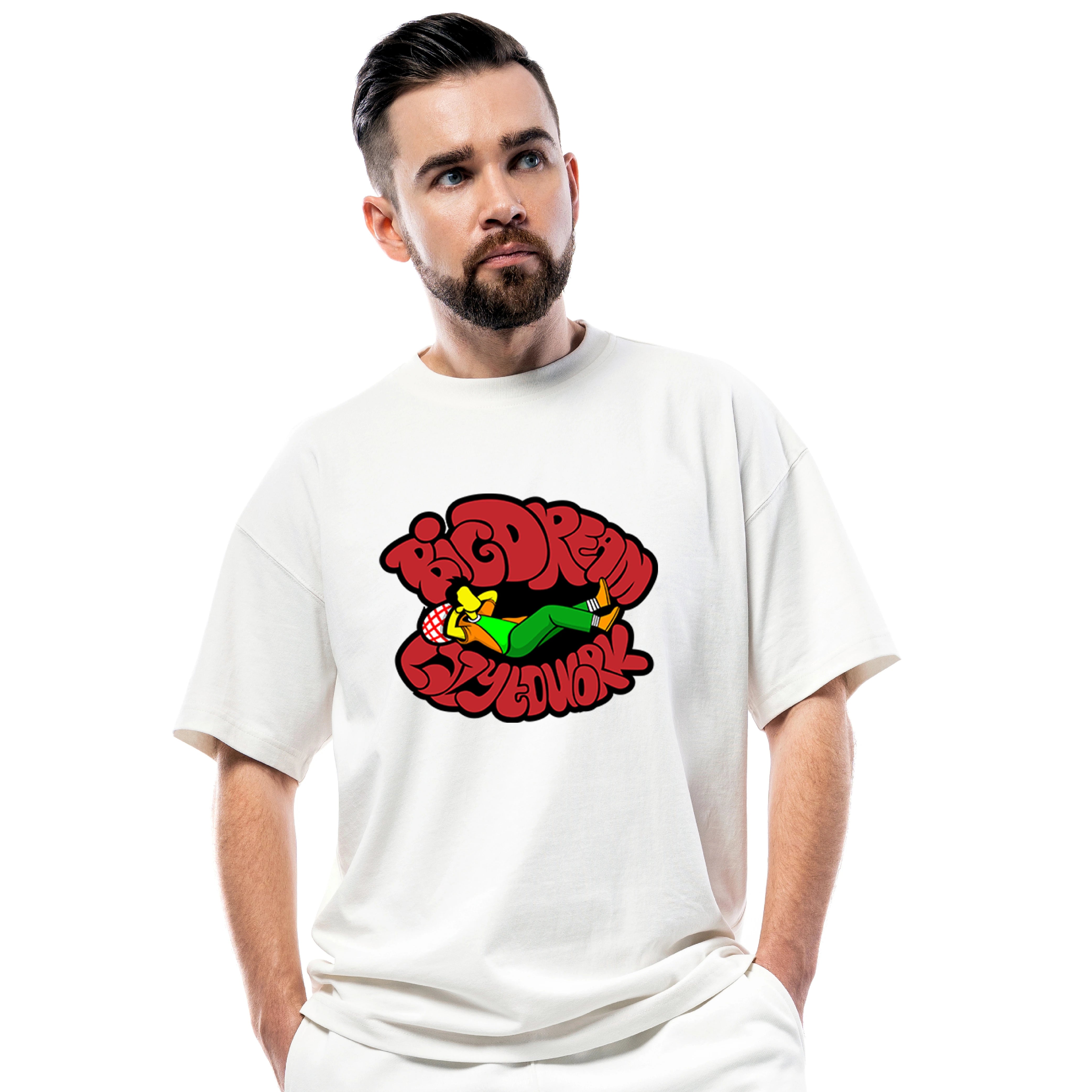 oversized t shirt, drop shoulder t shirt, graphic tee for men, cotton oversized t shirt, streetwear t shirt, baggy t shirt, unisex t shirt, cartoon printed tee, citywear t-shirt