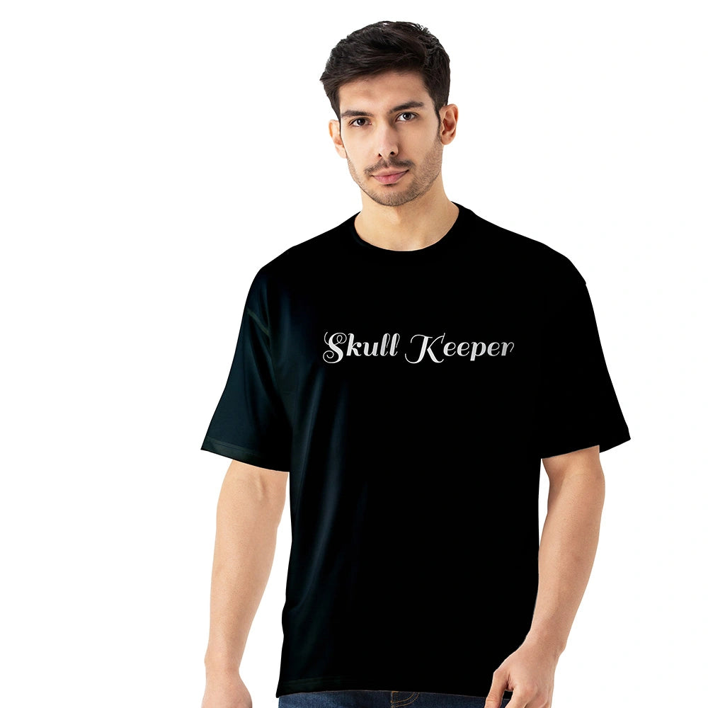 skull graphic jersey, snake skull tee men, skeleton streetwear top, gothic oversized shirt, dark art jersey, skull keeper tshirt, edgy fashion men, urban loose fit tee, cobra skull print