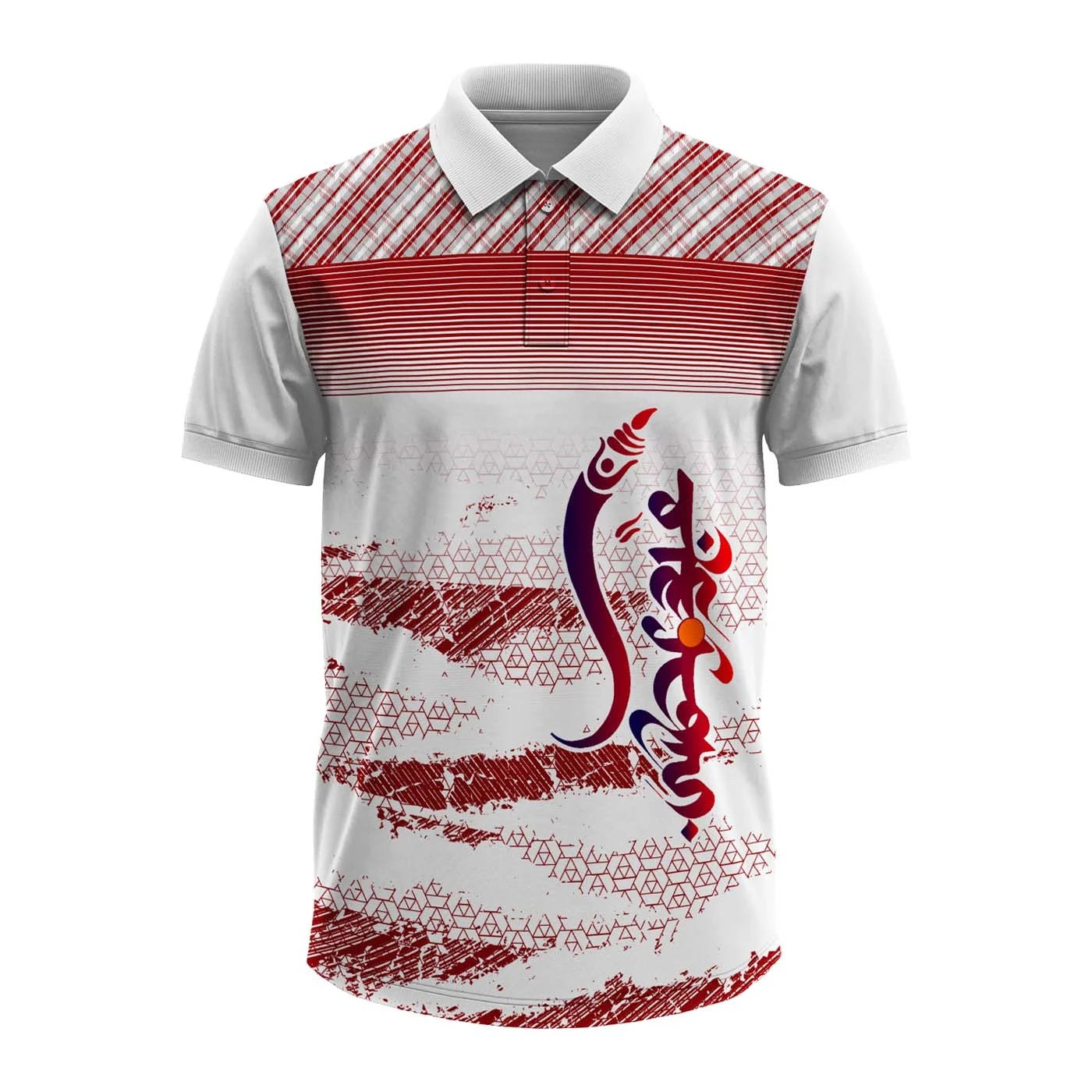 Ganpati jersey, Ganesh Utsav jersey, Ganpati visarjan t-shirt, white red Ganpati jersey, Ganpati dress for men, Ganpati festival outfit, Ganpati Bappa clothes, Ganpati theme jersey, Ganpati t-shirt for boys, devotional wear jersey, Ganpati clothing India, Ganpati celebration jersey, Ganesh festival jersey design, stylish Ganpati jersey