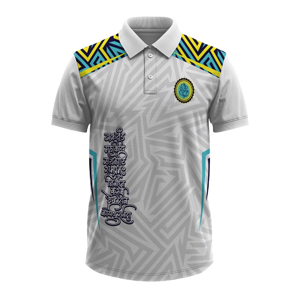 Ganesha mantra printed polo jersey