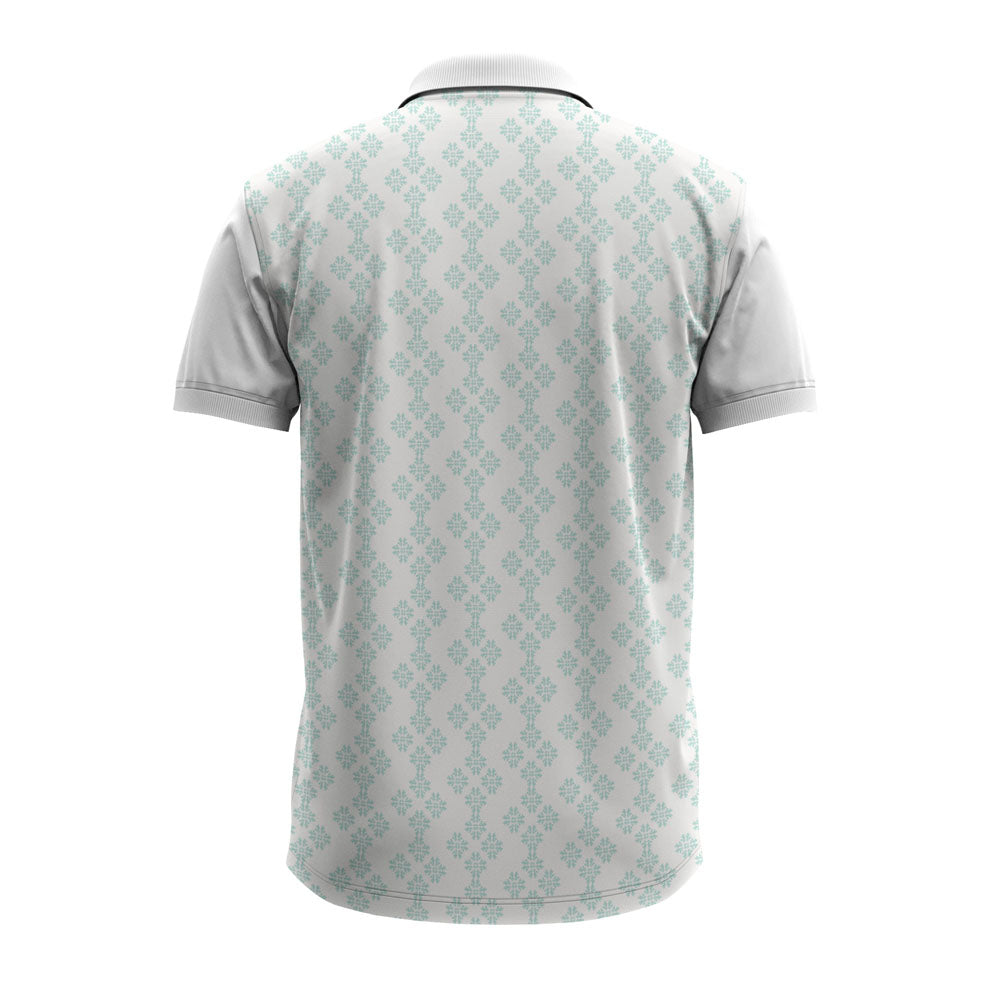 Personalised White Ganpati Polo Jersey | Custom Vakratunda Mantra T-Shirt