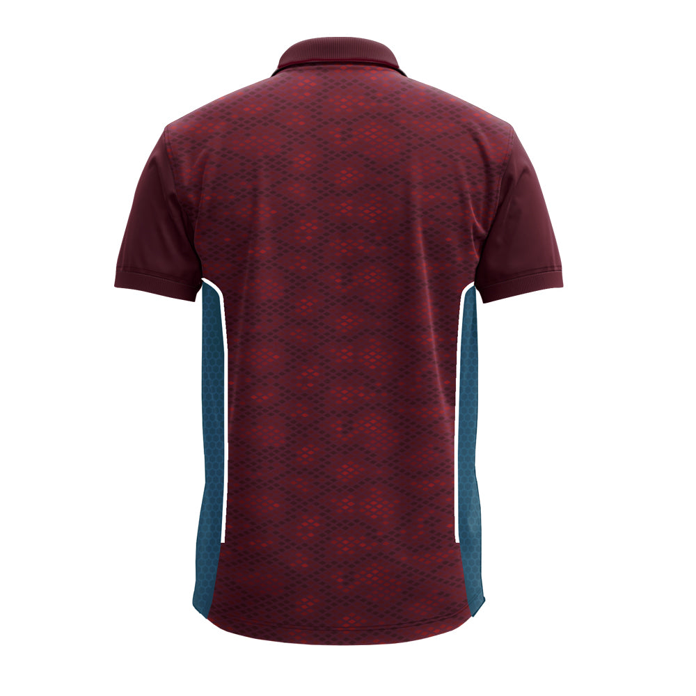 Custom Premium Polo Jersey with Side Mesh Panels | Maroon Corporate Team T-Shirt