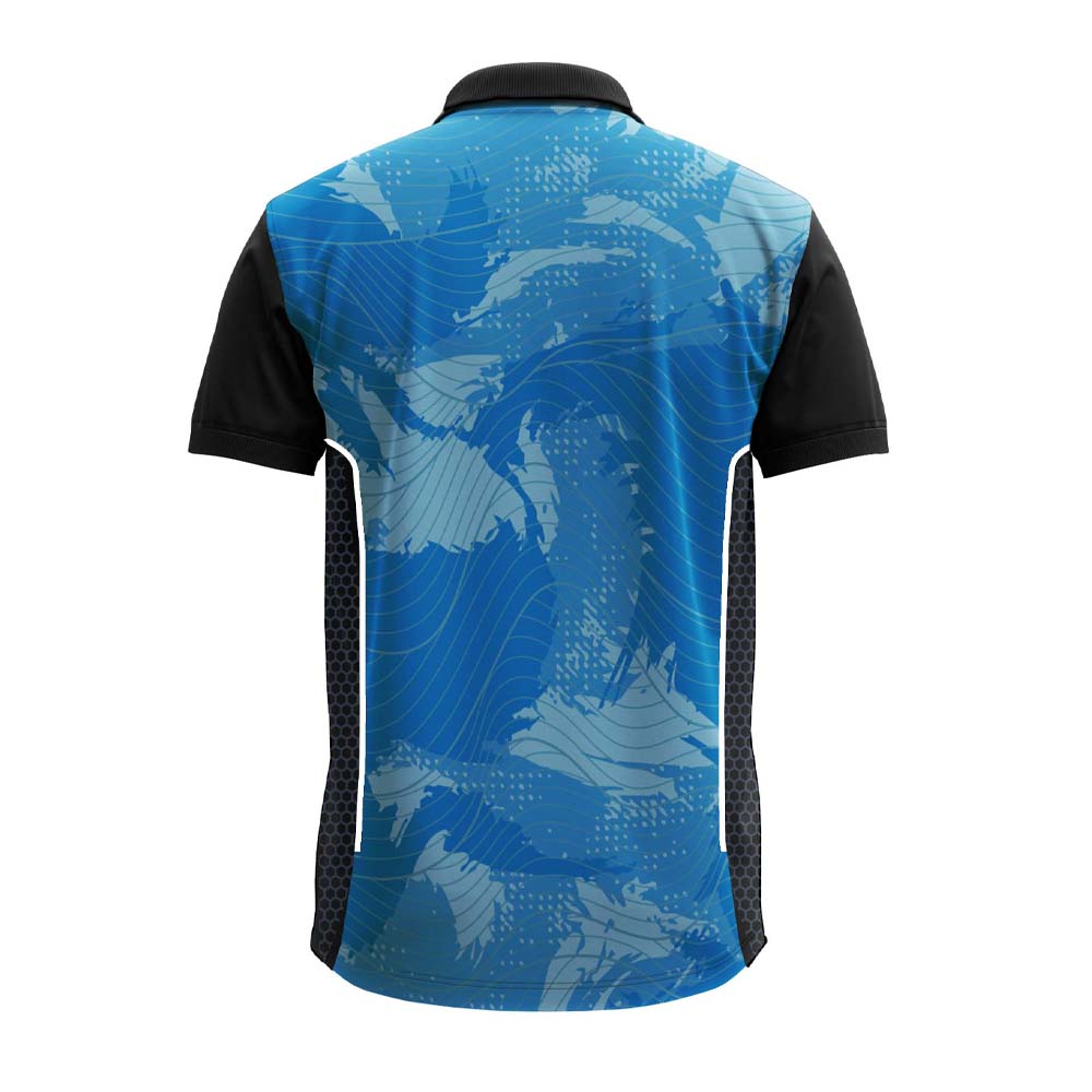 Custom Ocean Wave Premium Polo Jersey for Teams | Personalised Logo T-Shirt