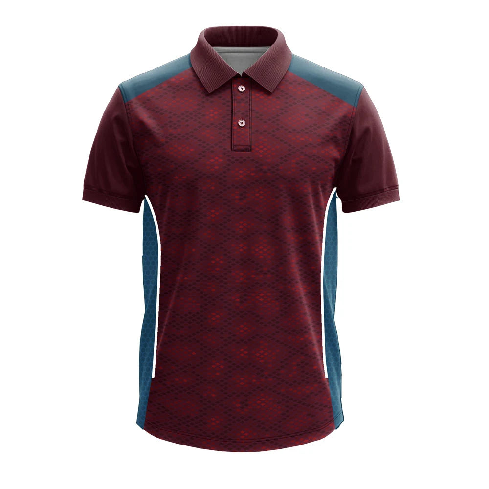 Custom Premium Polo Jersey with Side Mesh Panels | Maroon Corporate Team T-Shirt - product image 1
