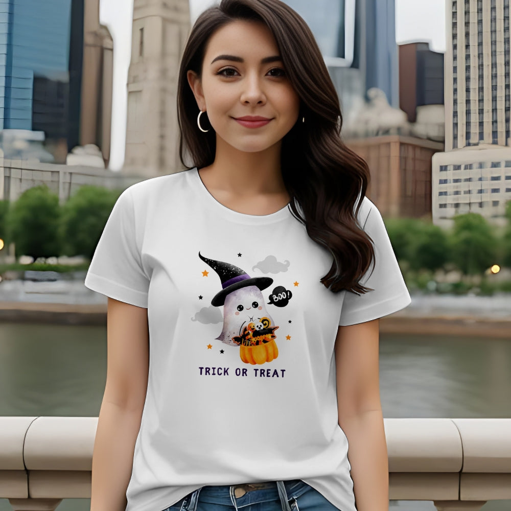 Women's Halloween T-shirt, Spooky Graphic Tee for Women, Halloween Costume Shirt,
Fun Halloween T-shirt for Women, Women's Halloween Apparel, Cute Halloween T-shirt,
100% Cotton Halloween Tee, Festive Women's T-shirt, Halloween Party T-shirt,
Stylish Halloween T-shirt for Women