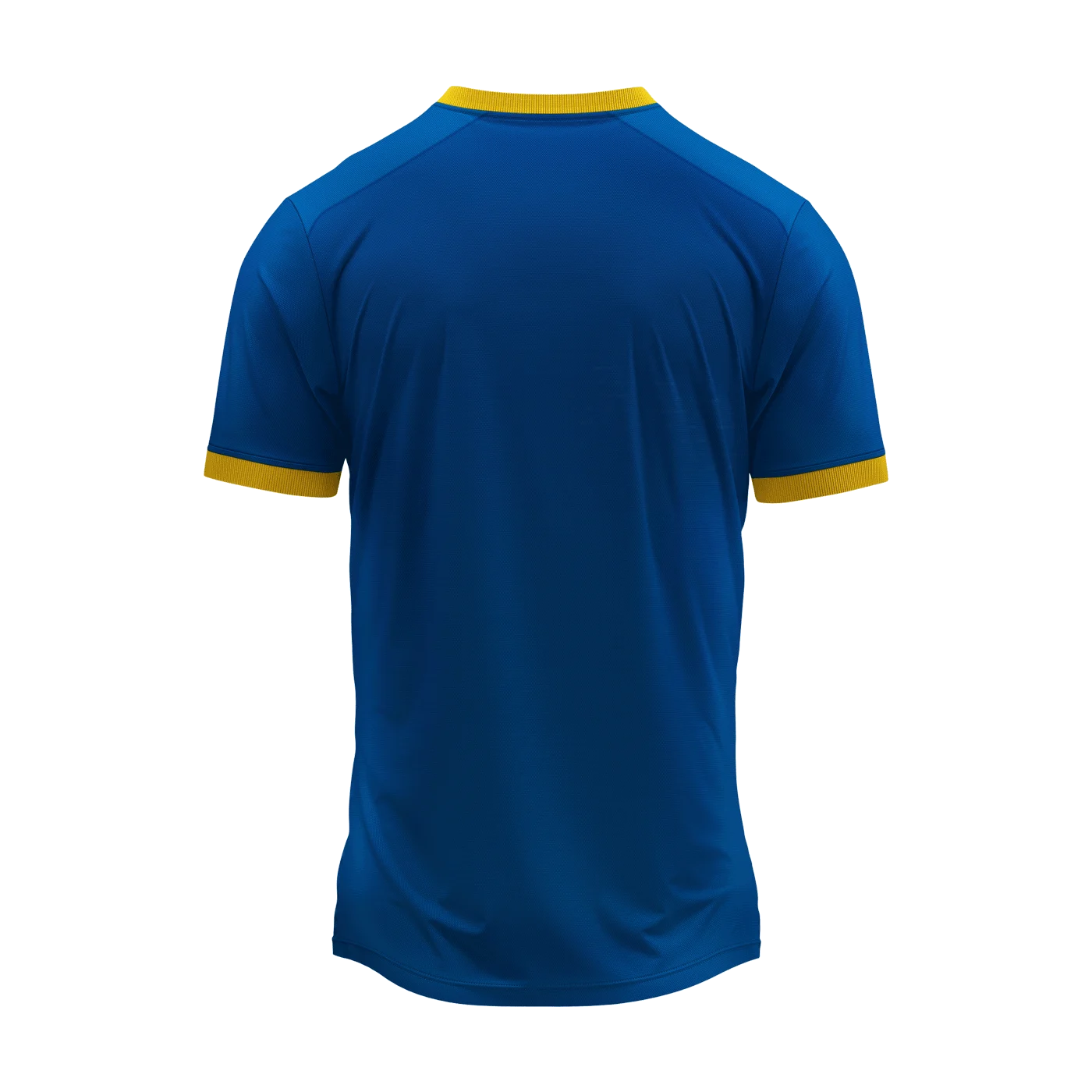 कस्टम वी-नेक स्पोर्ट्स जर्सी नमूना - नीला और पीला