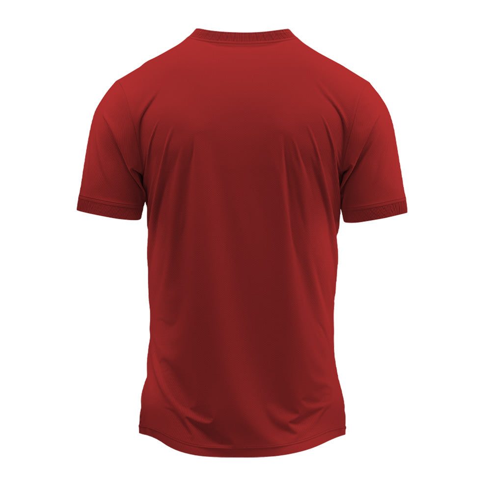 Men’s Custom Sports Jersey T-Shirt | Blue Red Round Neck Gym & Football Wear