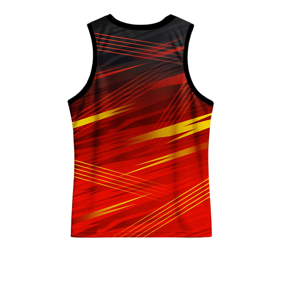 Red Speedline Custom Men's Sports Singlet – Name & Number Print