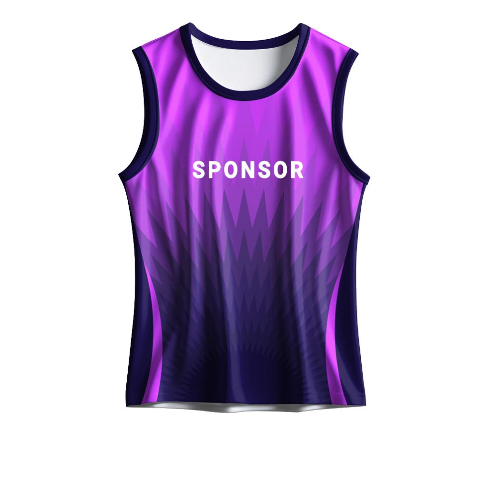 Purple Gradient Custom Sports Singlet for Men – Name & Number