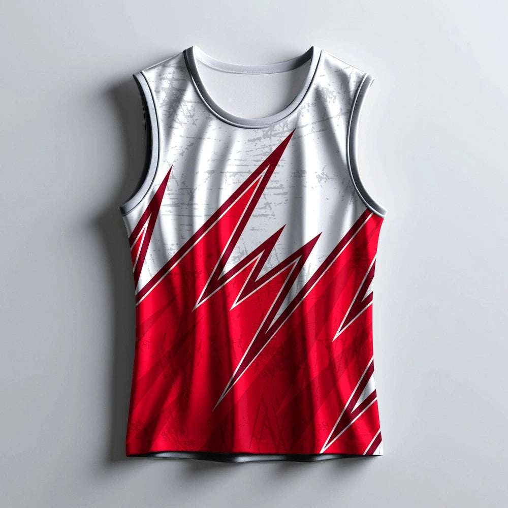 Men’s Gym Singlet, Running Tank Top, Sleeveless Workout Jersey, Fitness Wear for Men, Training Singlet, Sports Vest, Red Gym Singlet, Men’s Activewear