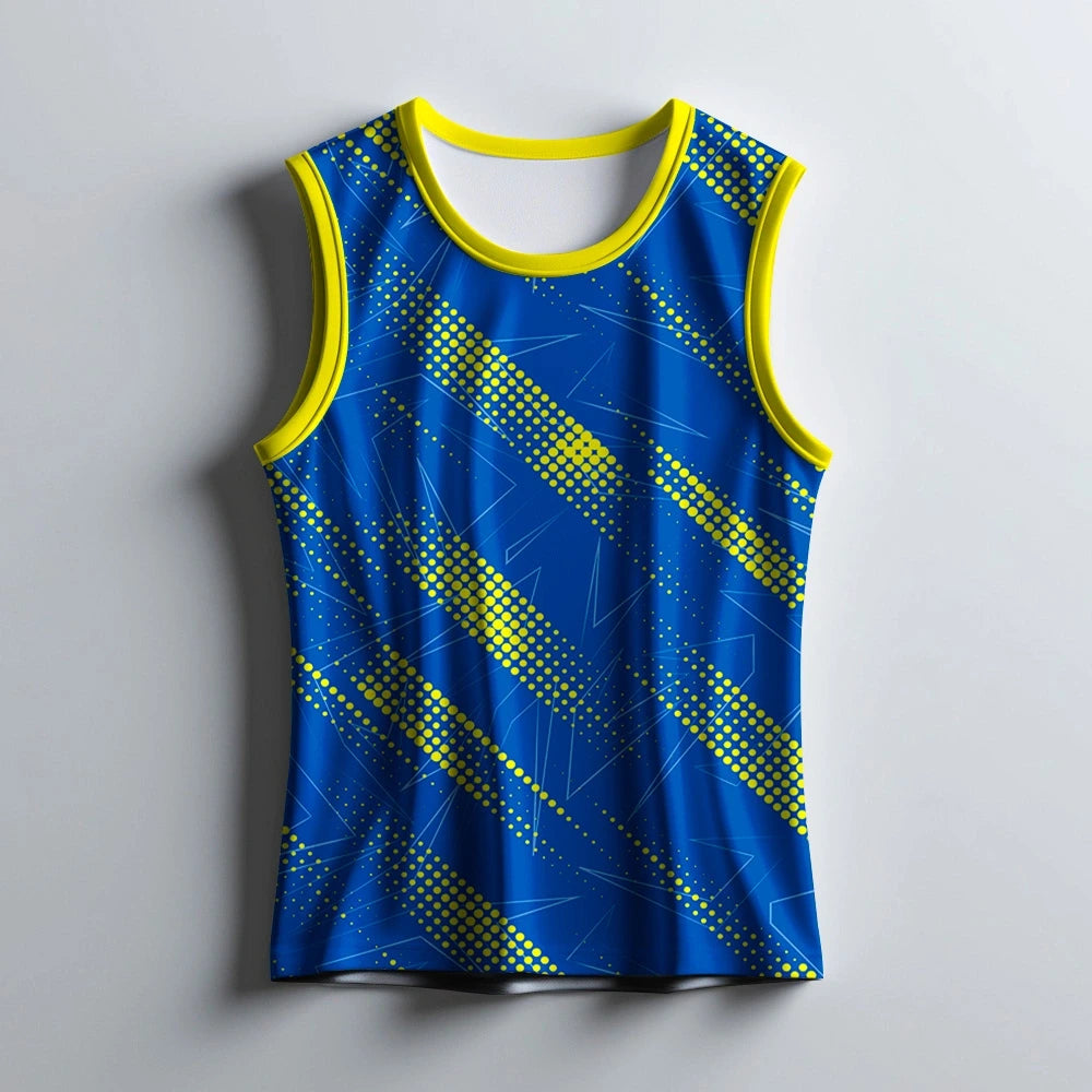 gym singlet, sports vest, sleeveless activewear, men’s gym wear, workout singlet, running singlet, training jersey for men, dry-fit sportswear, breathable fitness top, custom gym wear.