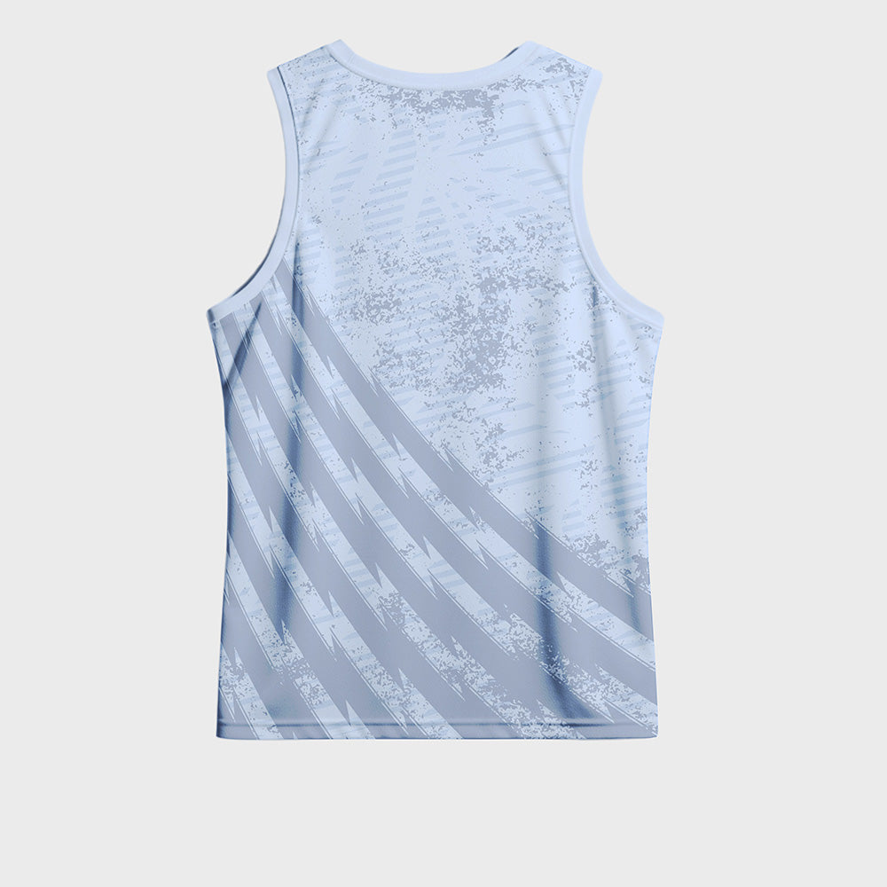 Custom Light Grey Sports Singlet for Men | Stylish Sleeveless Gym Wear