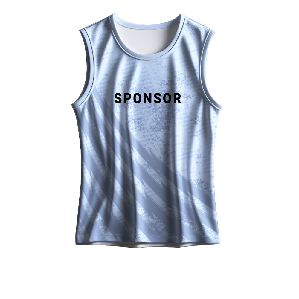Custom Light Grey Sports Singlet for Men | Stylish Sleeveless Gym Wear
