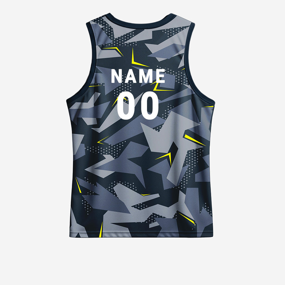 Custom Black & Grey Men’s Sleeveless Singlet | Stylish Gym & Sports Wear