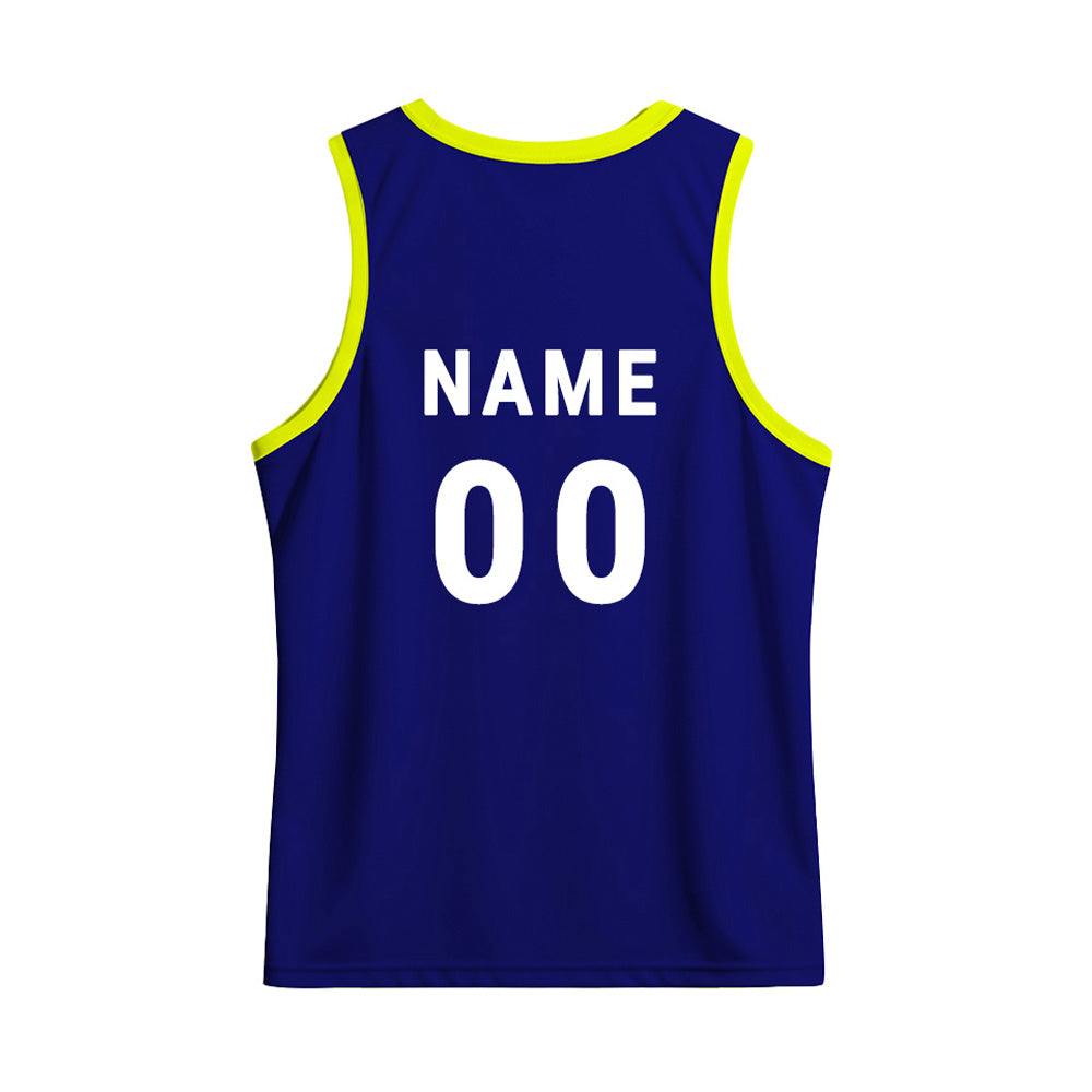 Blue Yellow Custom Track Singlet | Men's Dry Fit Sprint Vest