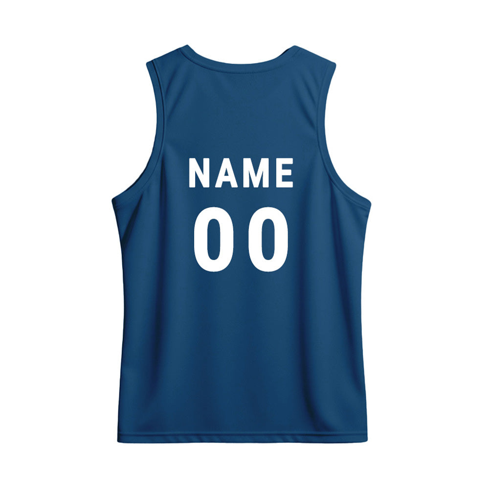 Blue & Neon Yellow Men's Custom Running Singlet | Lightweight Dry Fit Sports Vest