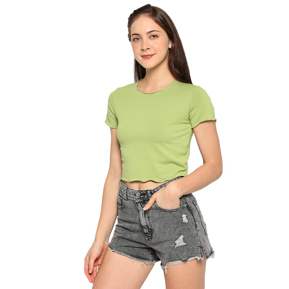 Crop top fashion, Plain crop tops, crop t shirt, Best crop tops, Stylish crop top, Gift for girls,plain green crop top for women,trendy women's crop top green,green crop top women's fashion