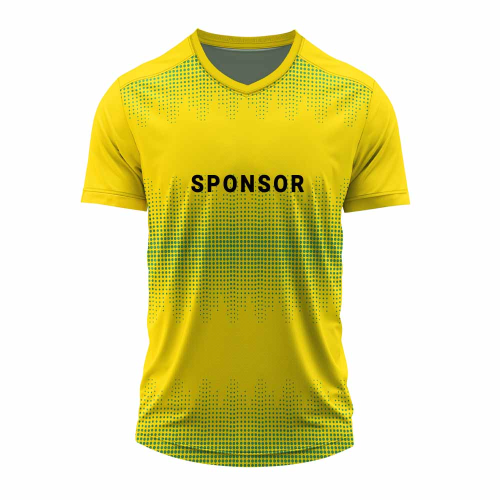 yellow performance jersey
custom sports uniform
V neck team shirt
personalized game jersey
custom dry fit uniform
