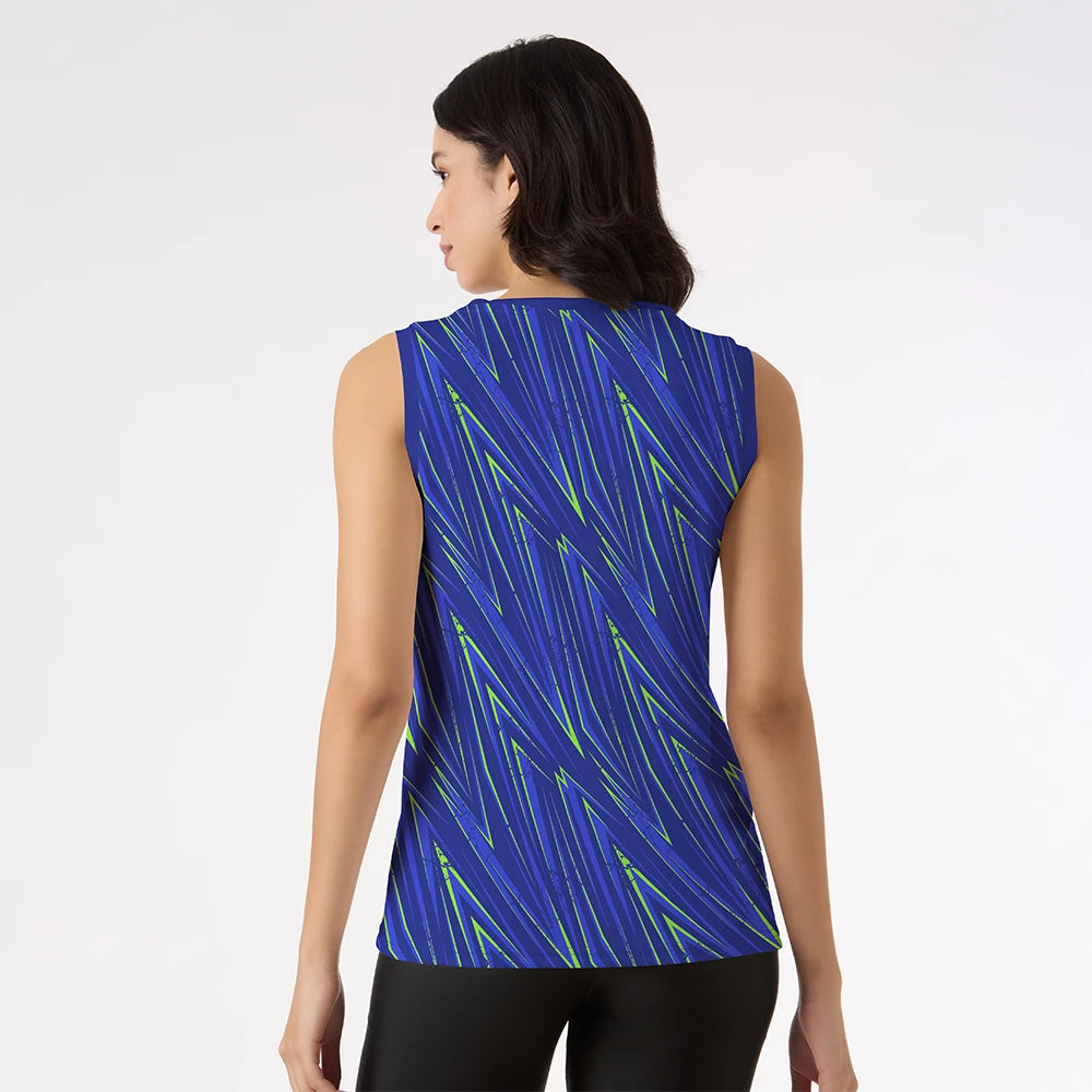 Neo Spark women tank top, royal blue gym wear, sleeveless workout top, women activewear, breathable tank top, quick-dry gym shirt, fitness tank, sweatproof gym singlet, sleeveless gym shirt for women, stylish activewear, gym top royal blue, women’s workout singlet