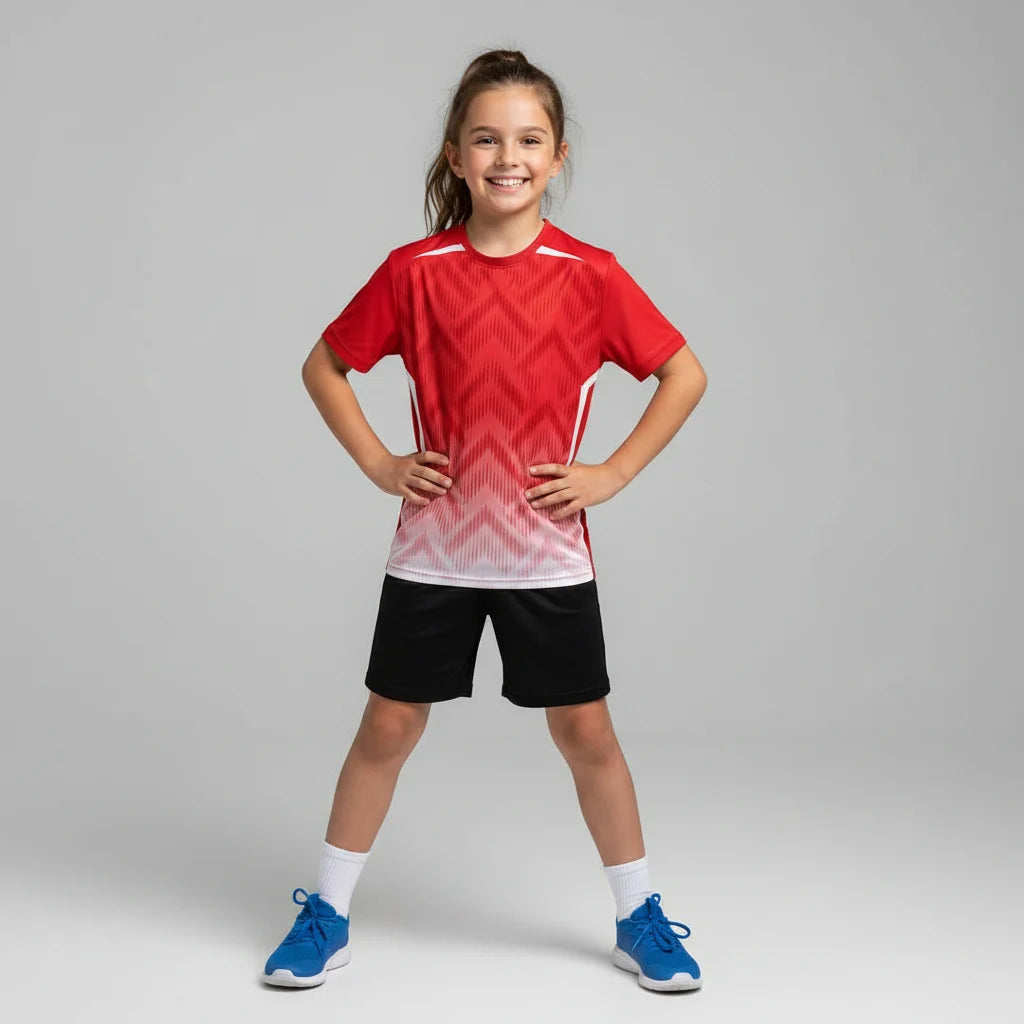 Custom Red Kids Football Jersey for Boys & Girls | Bold Youth Sportswear