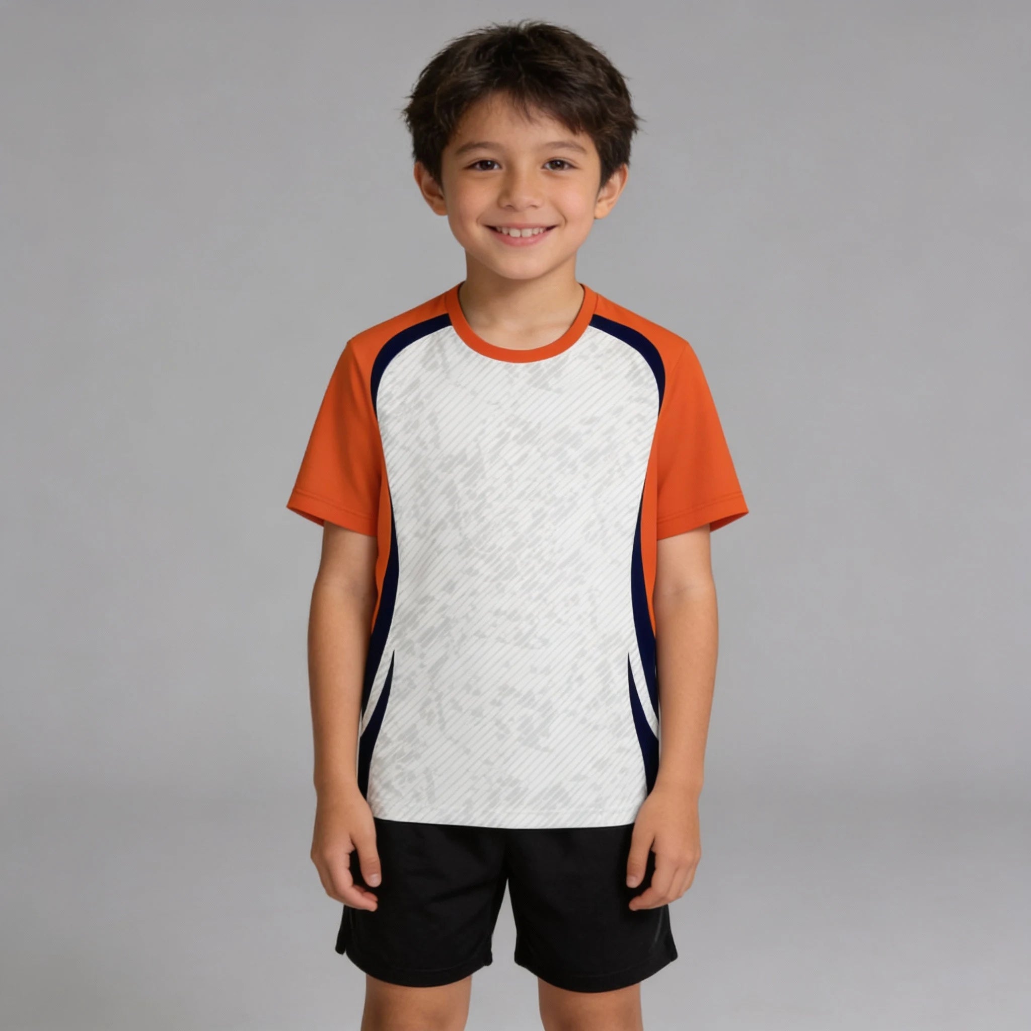 junior sports jersey, kids football wear, youth athletic shirt, children team apparel, boys girls match outfit, school sports uniform, academy football top, kids training wear, lightweight youth jersey, breathable children sportswear, junior team kit, kids game day shirt, tournament sports clothing, active play jersey kids, youth performance wear