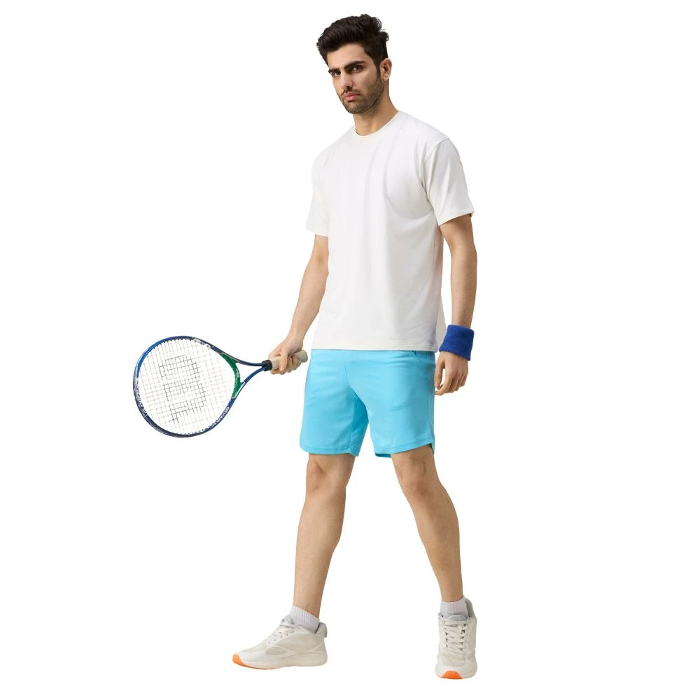 sky blue gym shorts men, sky blue running shorts men, men workout shorts sky blue, men training shorts quick dry, men summer sports shorts, lightweight gym shorts men, breathable activewear shorts men, polyester lycra shorts men, moisture wicking fitness shorts, men athletic shorts sky blue, men daily wear shorts, men gym activewear shorts