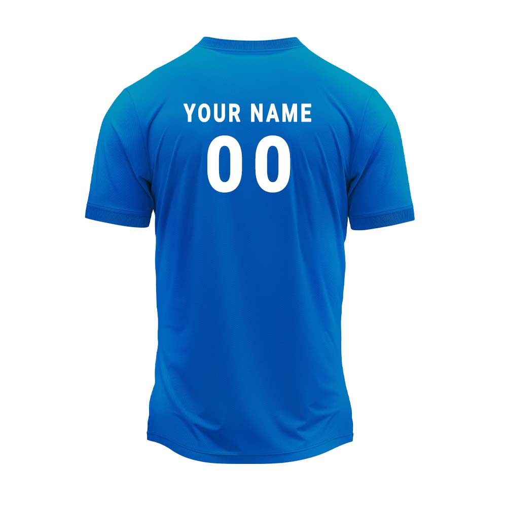 RN-45 round neck sports jersey, back with sample name and number