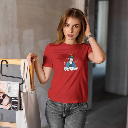 Women’s “Stay Cool” Graphic T-Shirt – Red Casual Cotton Tee