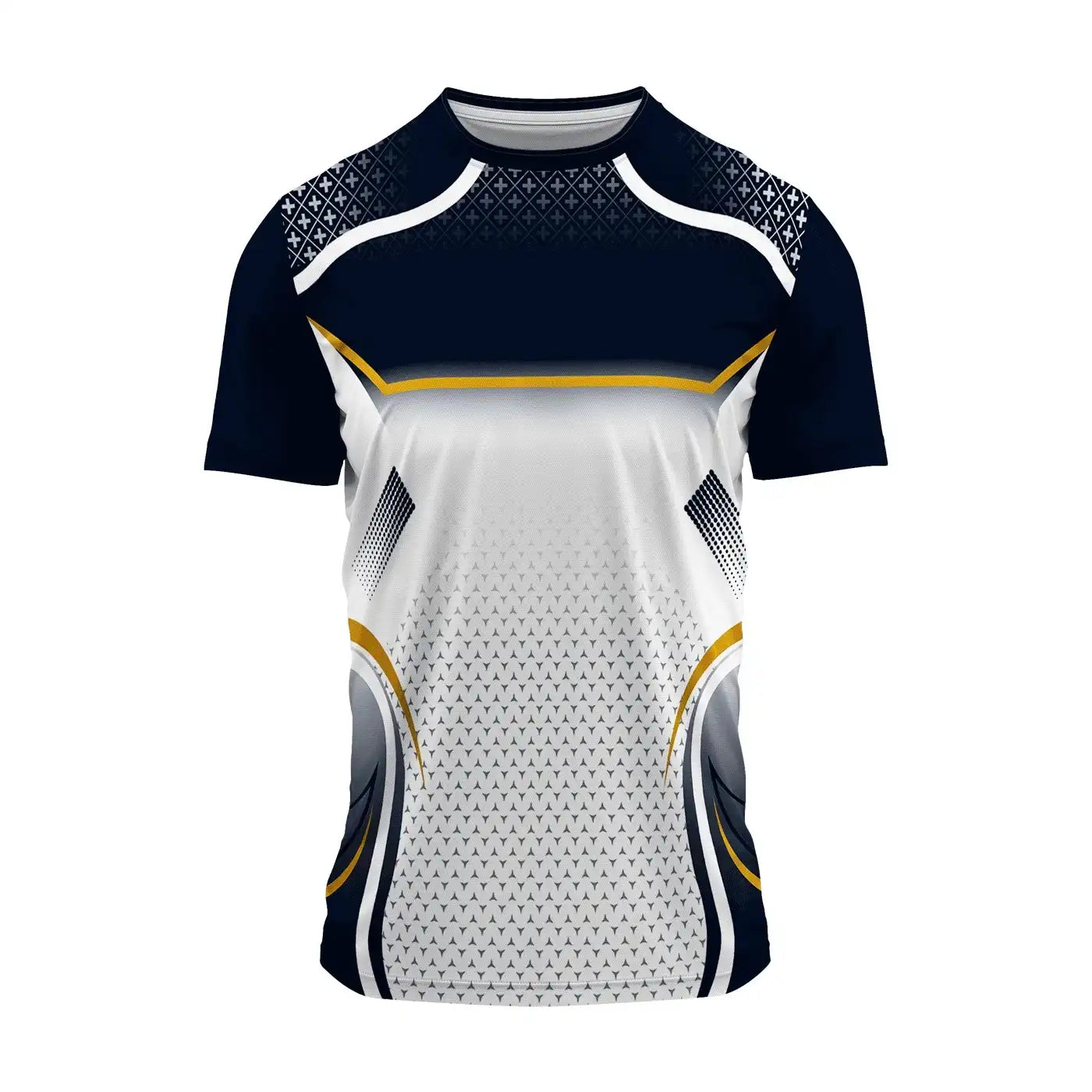 Custom Round Neck Jersey - Breathable, Athletic Fit - Black & White [Bulk Order]- Minimum Order 10