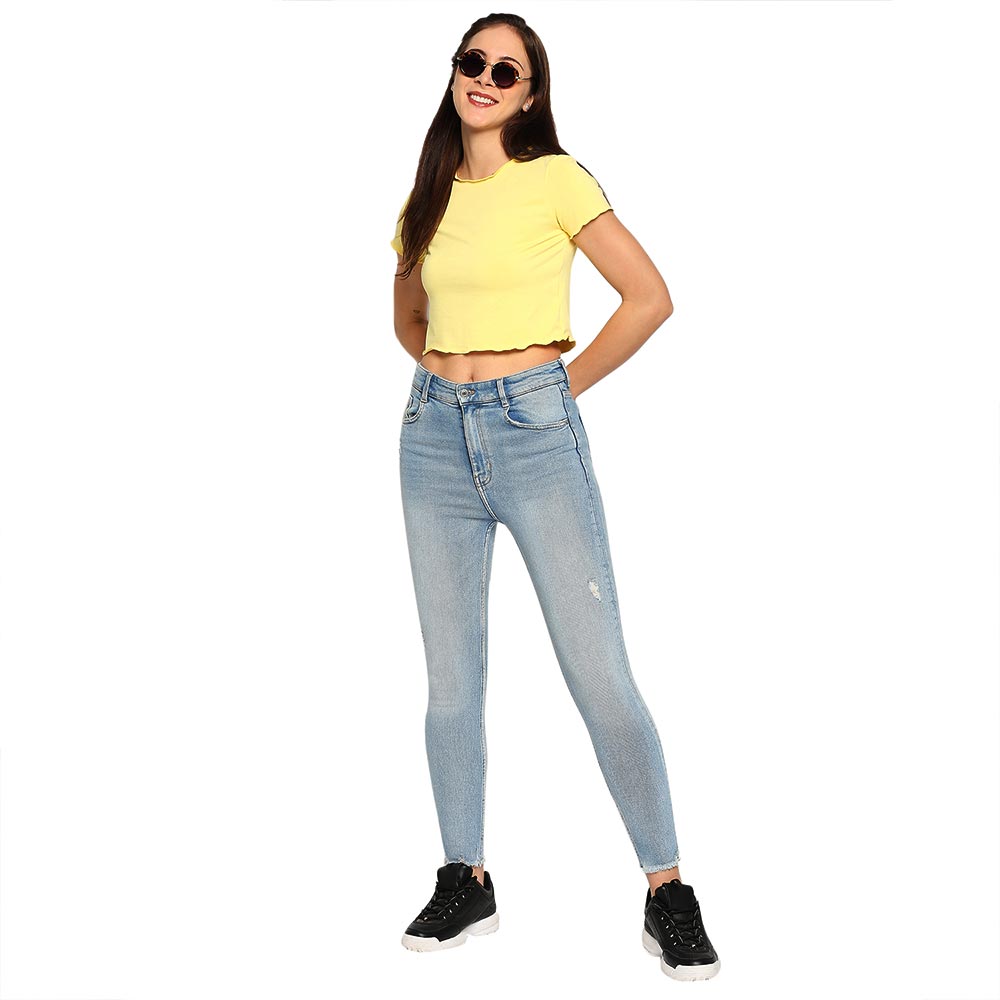 Crop top, Crop top for girls, Crop top for women, Fancy crop top, Trendy crop top,Yellow cropped tee,Yellow crop top for layering,
Soft  yellow crop top