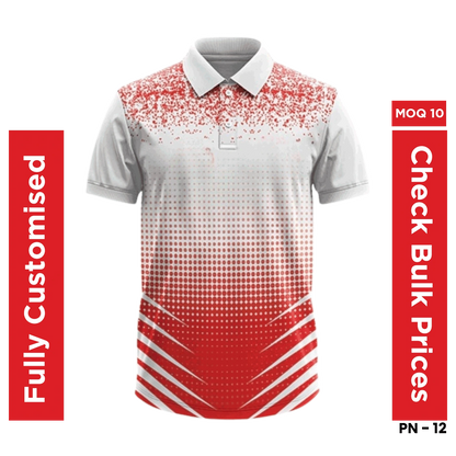 Custom Polo Sports Jersey - Red and White [Check : Bulk Prices ] -  Minimum Quantity 10