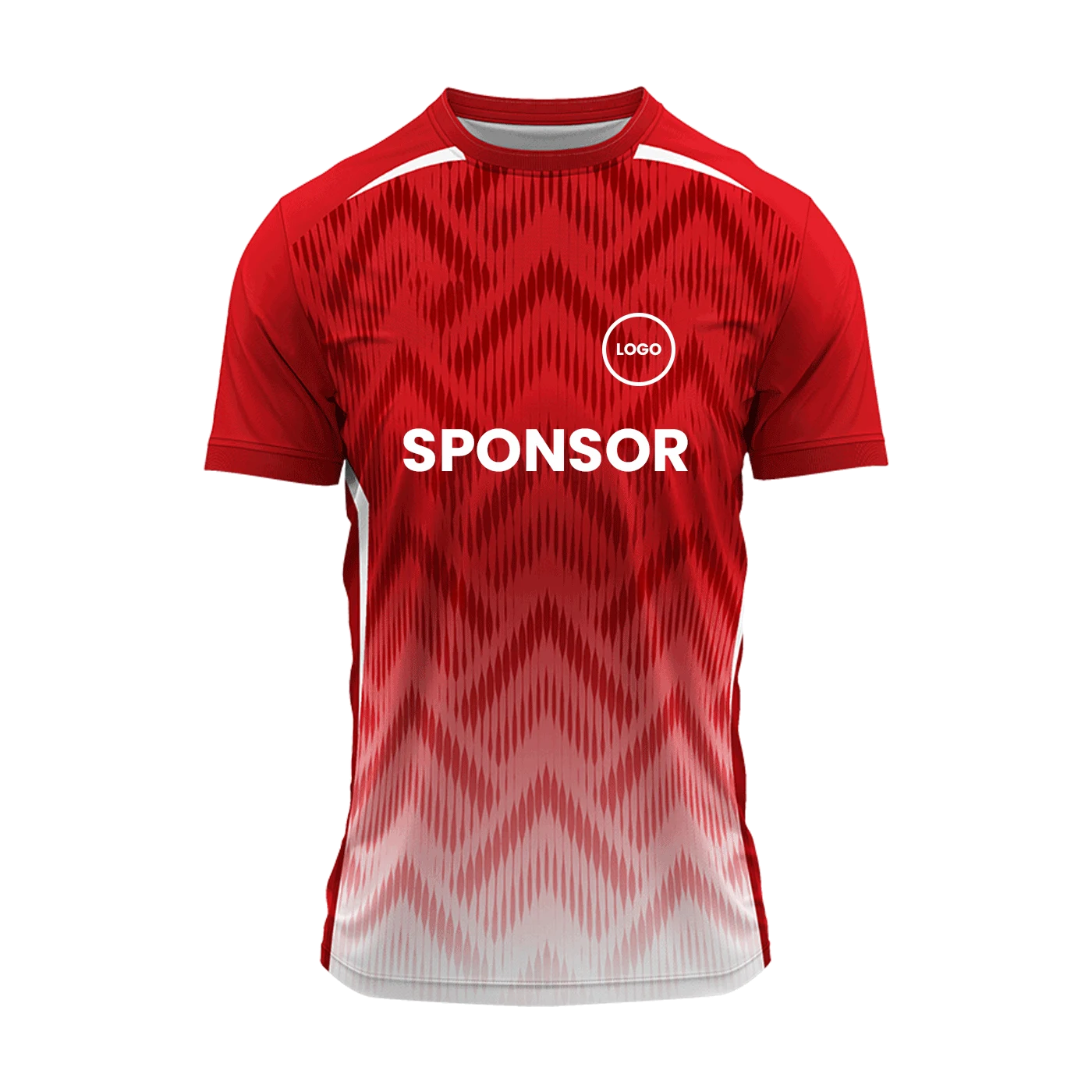 Round Neck Cricket Jersey - Breathable Fit - Red [Check : Bulk Prices ] -  Minimum Quantity 10