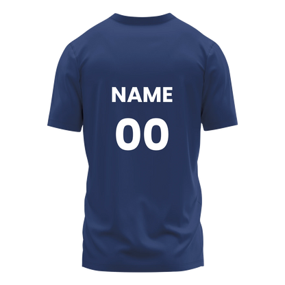 Athletic V Neck Sports Jersey - Unisex, Sublimation Print - Blue & Red - [Bulk Orders] - Minimum Order 10