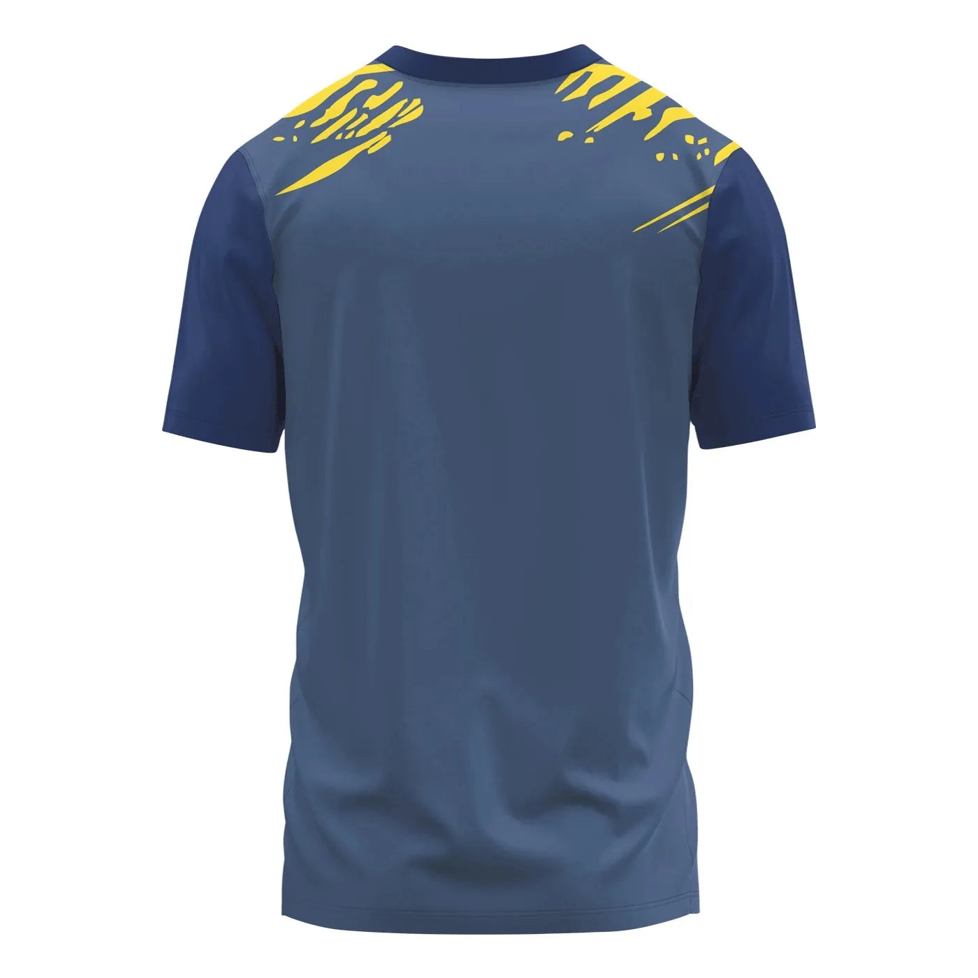 High-Performance V Neck Jersey - Custom Teamwear - Blue & Yellow - [Bulk Orders] - Minimum Order 10