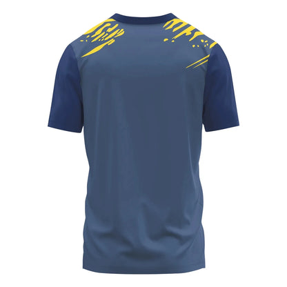 High-Performance V Neck Jersey - Custom Teamwear - Blue & Yellow - [Bulk Orders] - Minimum Order 10